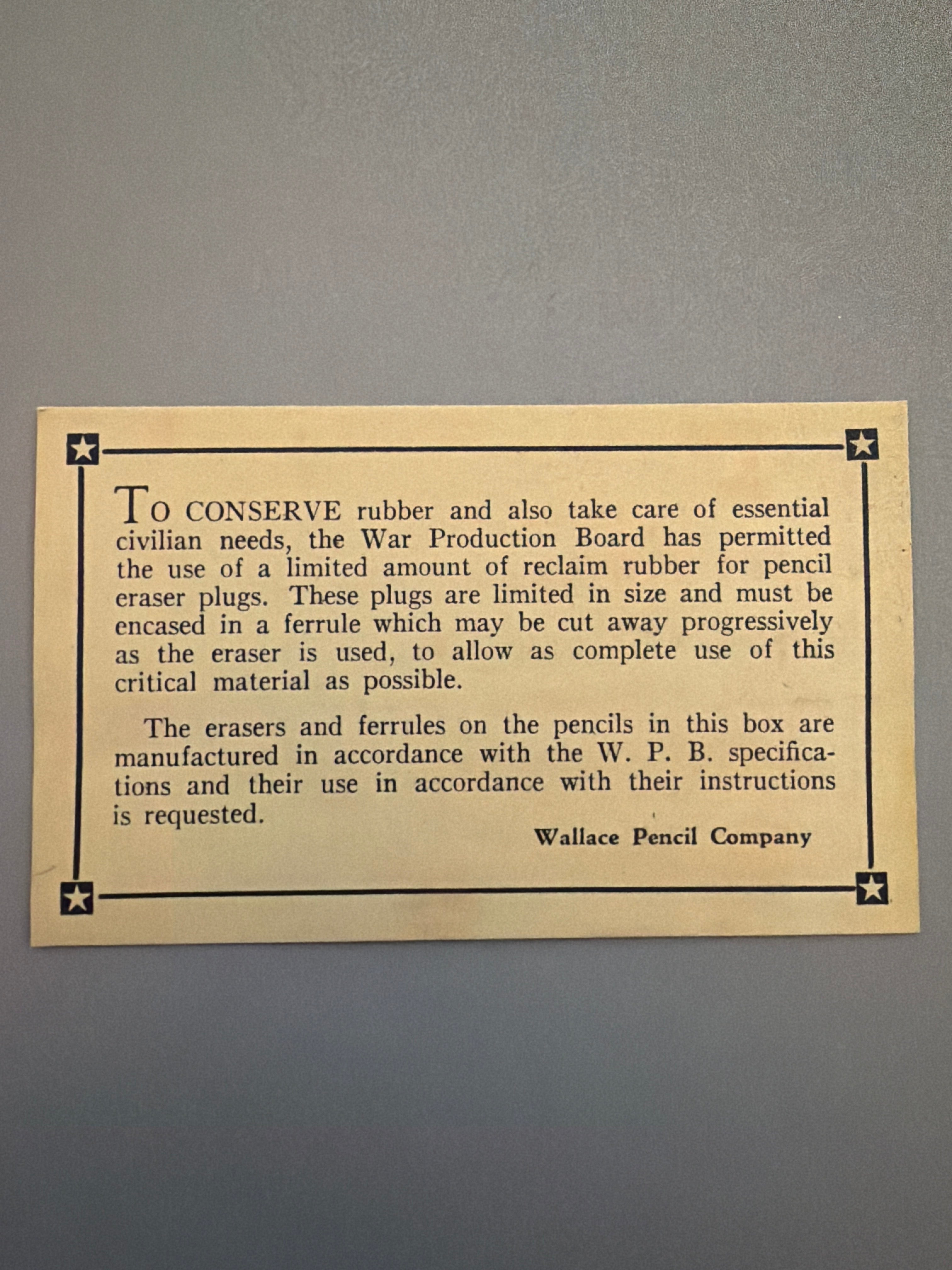 Vintage Ruggles and Rademaker Salt Co. Advertising Pencil (manufactured by Wallace Pencil Co.), c. 1942-1945