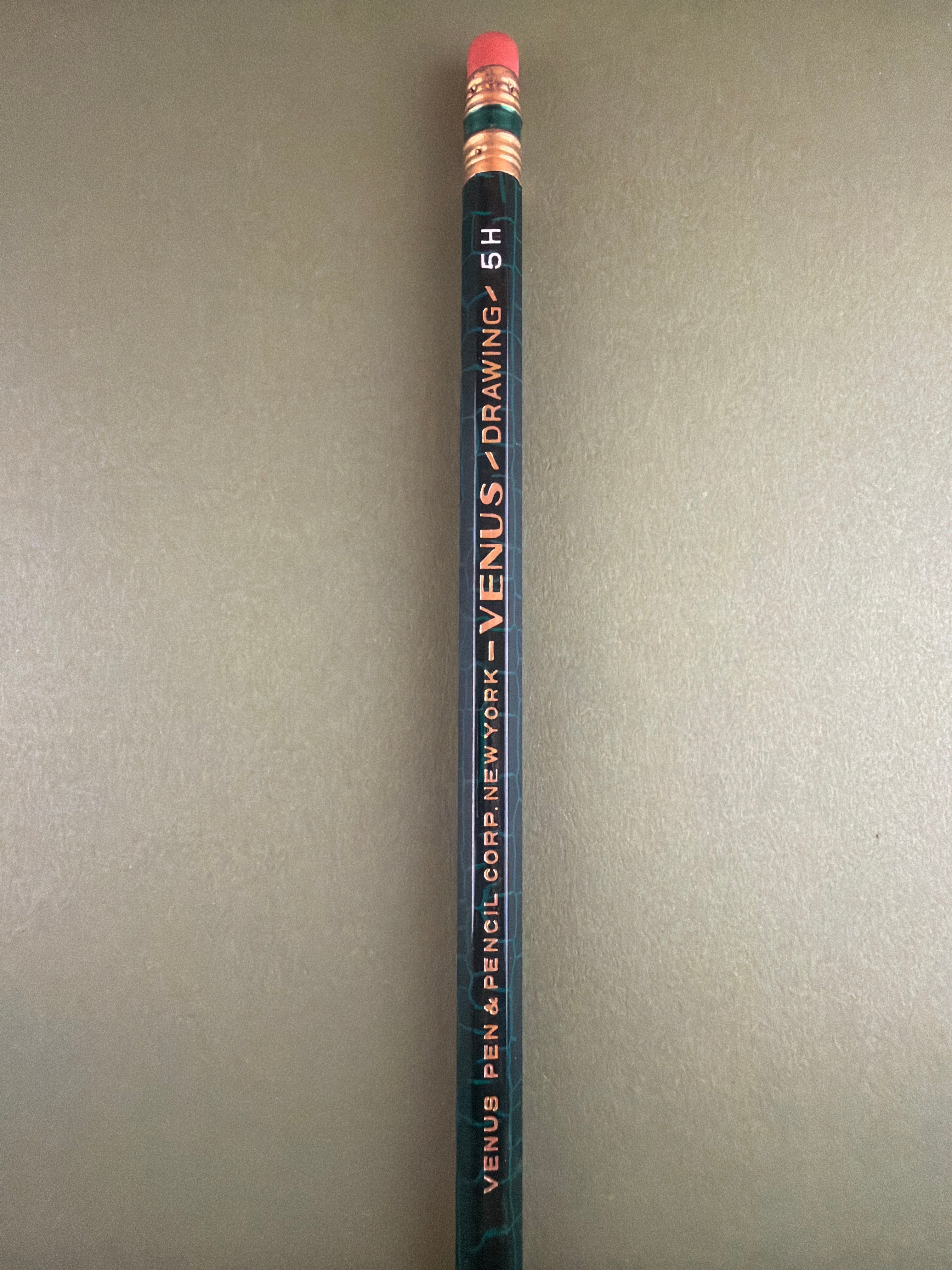 Venus Pen & Pencil Corp. Venus 3820 Vintage 5H Pencil, c. 1956-1967