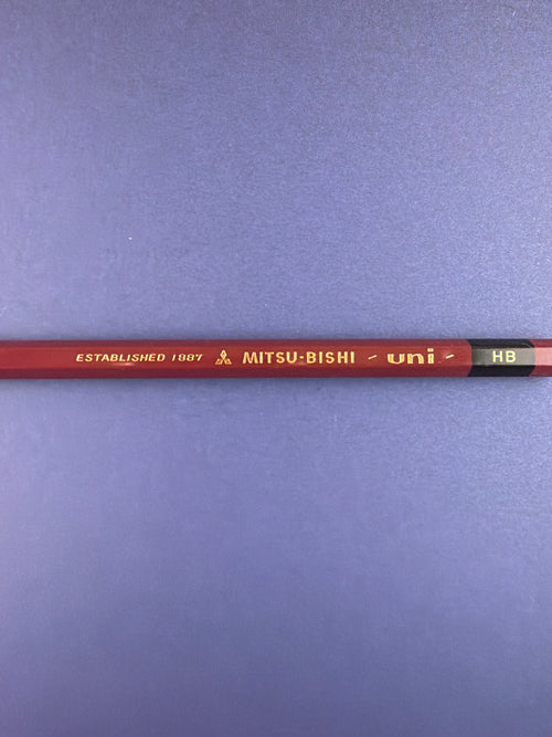 Mitsu-Bishi Uni HB Vintage Pencil, c. 1981, Unsharpened